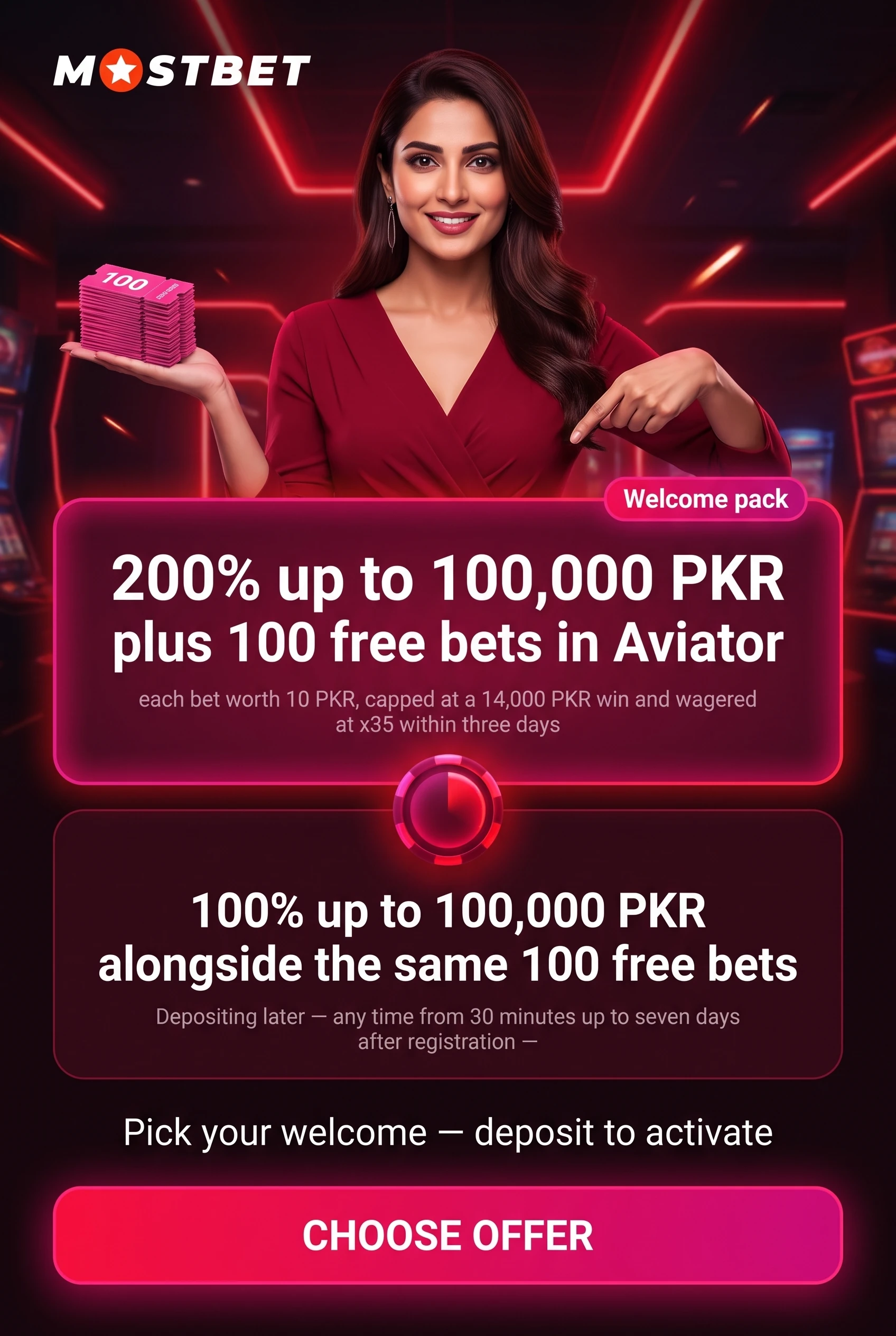 Mostbet first-deposit bonus and free bets offer